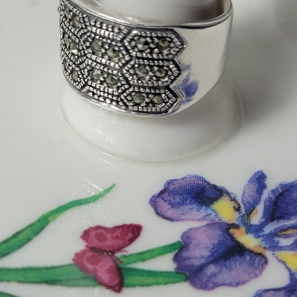 ❤ 925-SILVER VINTAGE RING SIZE 6.5 - Picture 3 of 9